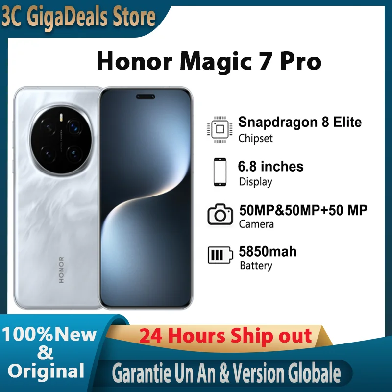 ?Marque +? Première mondiale Version mondiale HONOR Magic7 Pro 5G Smartphone Magic 7 Pro Snapdragon 8 Elite Écran OLED 120 Hz ?Marque +? Première mondiale Version mondiale HONOR Magic7 Pro 5G Smartphone Magic 7 Pro Snapdragon 8 Elite Écran OLED 120 Hz