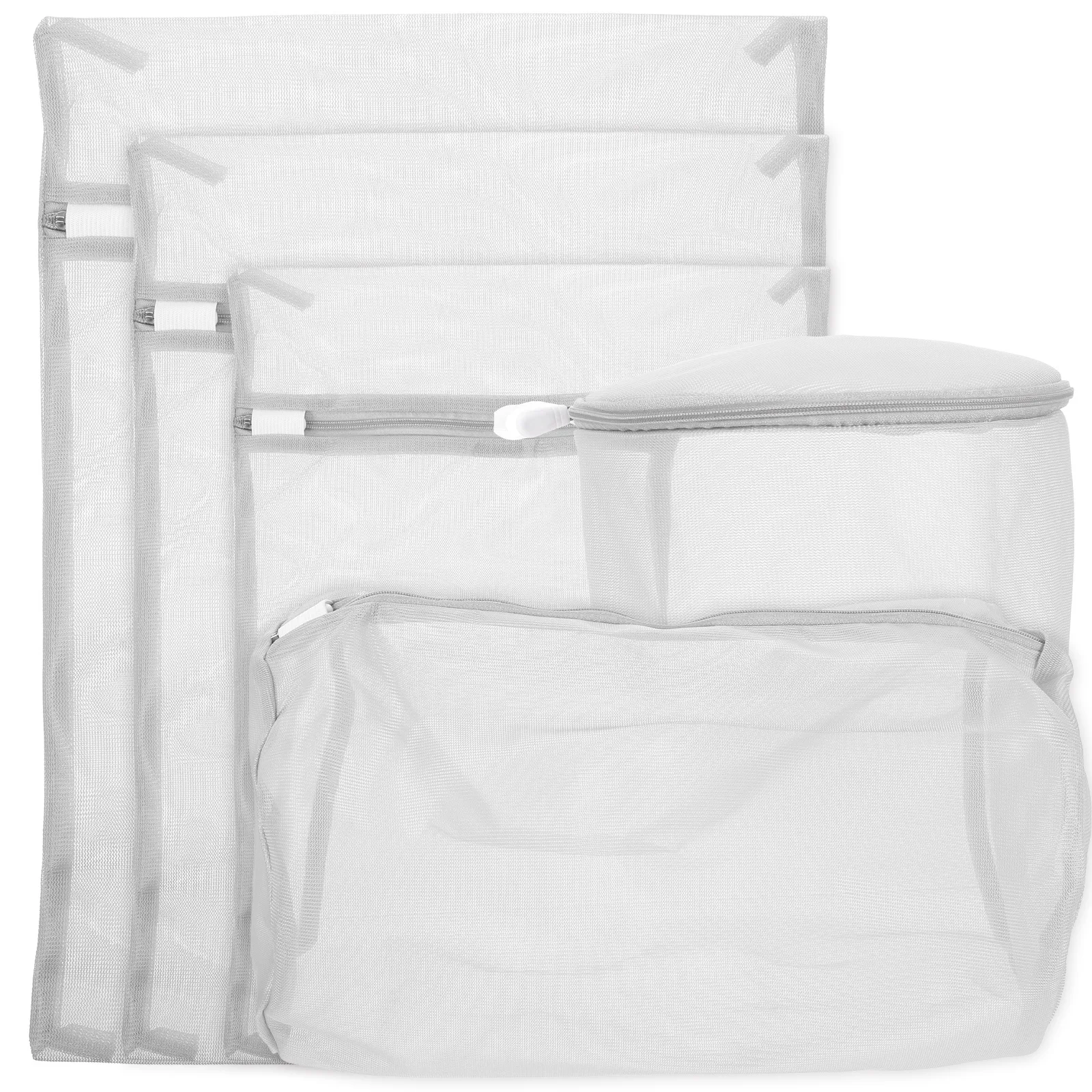 

5Pcs Clothing Wash Bags Mesh Laundry Bags Zippered Washing Machine Bag Travel Laundry Net for Underwear Socks Delicates