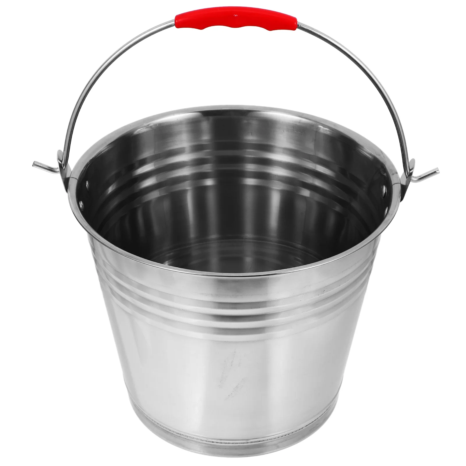 

Stainless Steel Bucket Milk Water Storage Metal Vase Household Portable with Handle Plastic Barrel Large Capacity