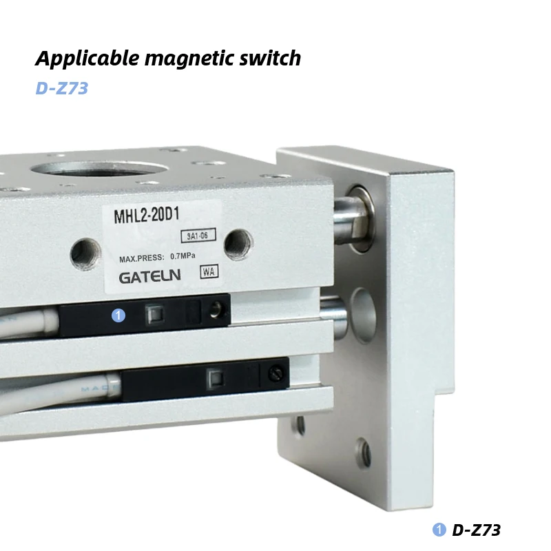 Imagem -05 - Prendedor Pneumático Ativo Dobro Substituição de Smc Prendedor do ar do tipo t Mhl210d Mhl2-16d Mhl220d Mhl2-25d Mhl2-20d1 16d1 20d1 25d1