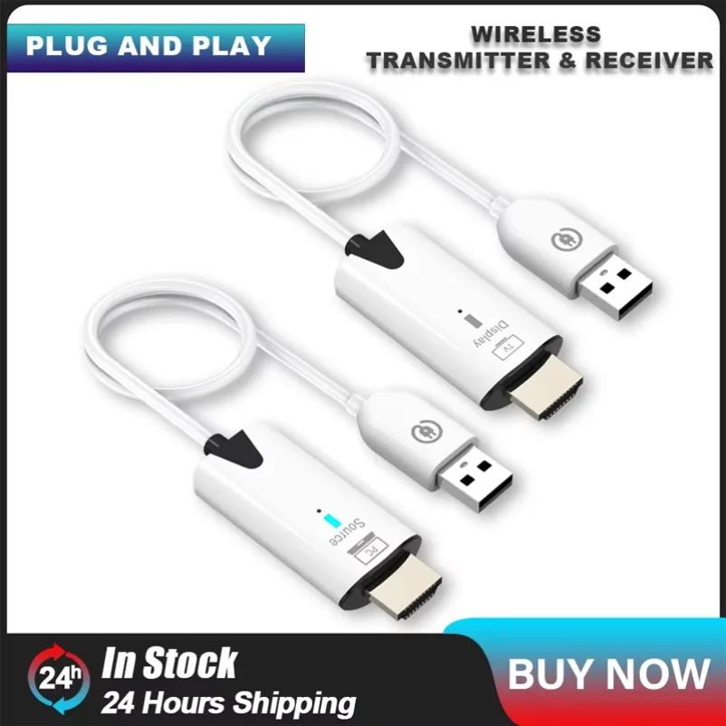 

5.8G 1080P Wireless HDMI-Compatible Video Transmitter Receiver Display Dongle Wireless Extender AV Adapter for PC Laptop To TV