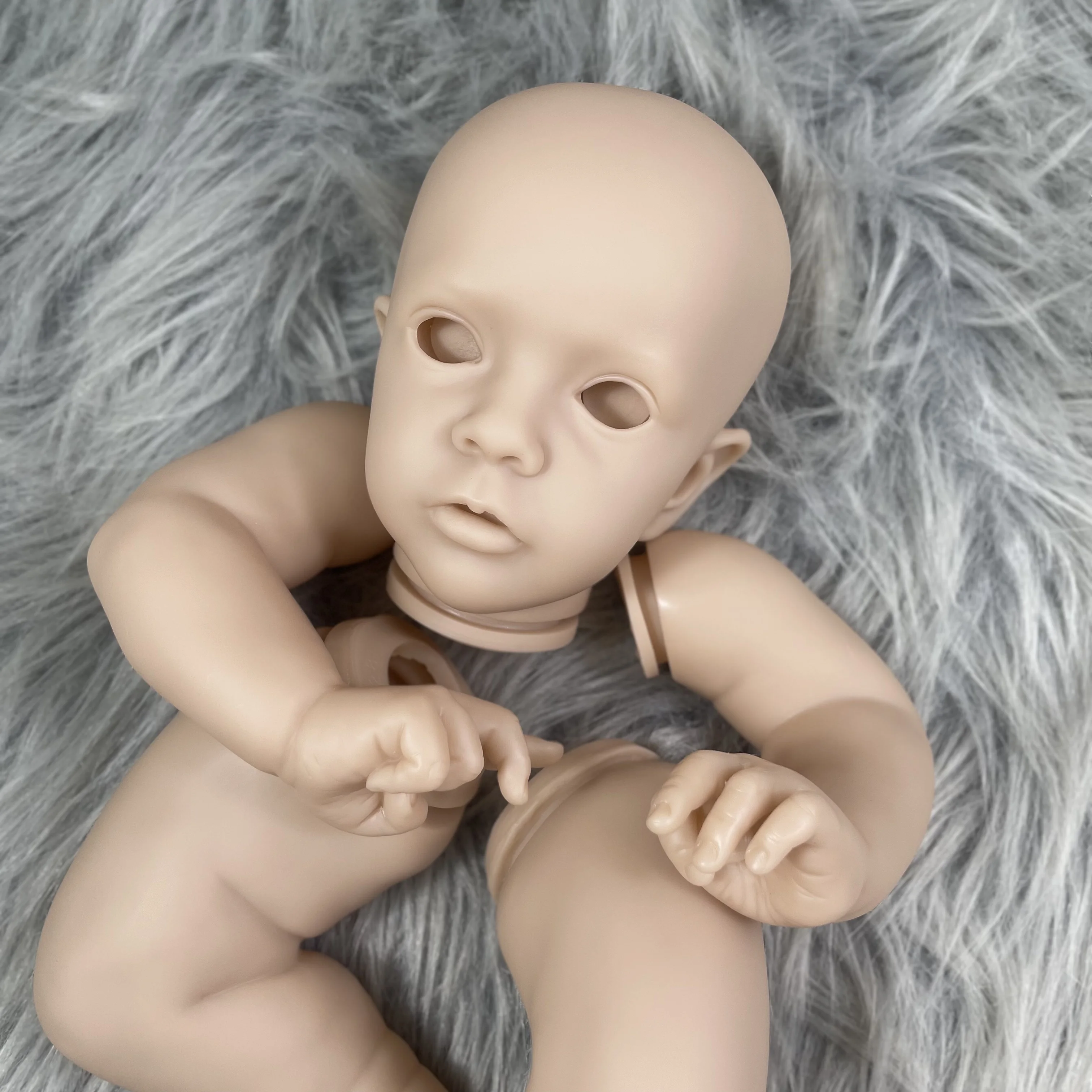 MRB 23 pollici in vinile vuoto Reborn Baby Doll Kit Missy con nome inciso parti di bambole non finite con occhi e corpo in tessuto