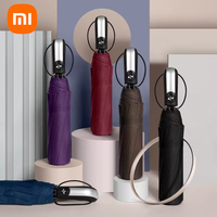 Xiaomi 10 Bone Automatic Umbrella, Anti UV, Rain, Sun, Portable, Windproof, Light, Parasol, Women, Men, Children, Fashion