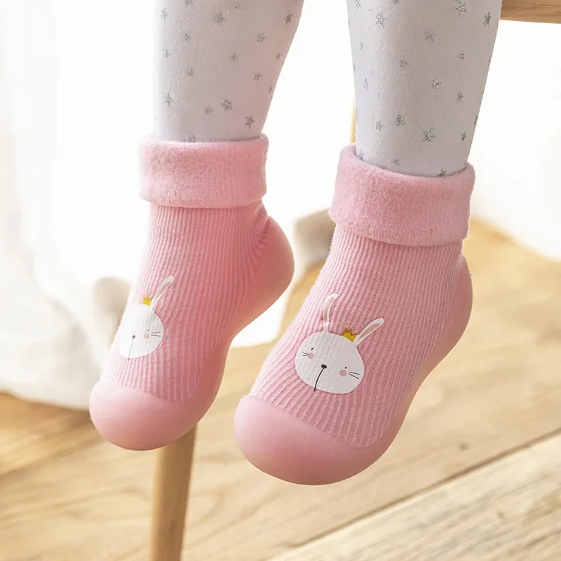 Primeiros caminhantes bebê meias sapatos para meninos e meninas, Sapatos descalços para crianças recém-nascidas, Baby Walker tênis