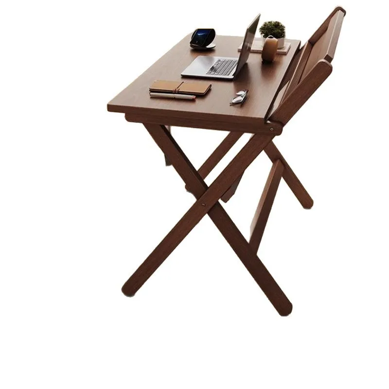 

Solid wood folding table computer study table folding home office bedroom bedside