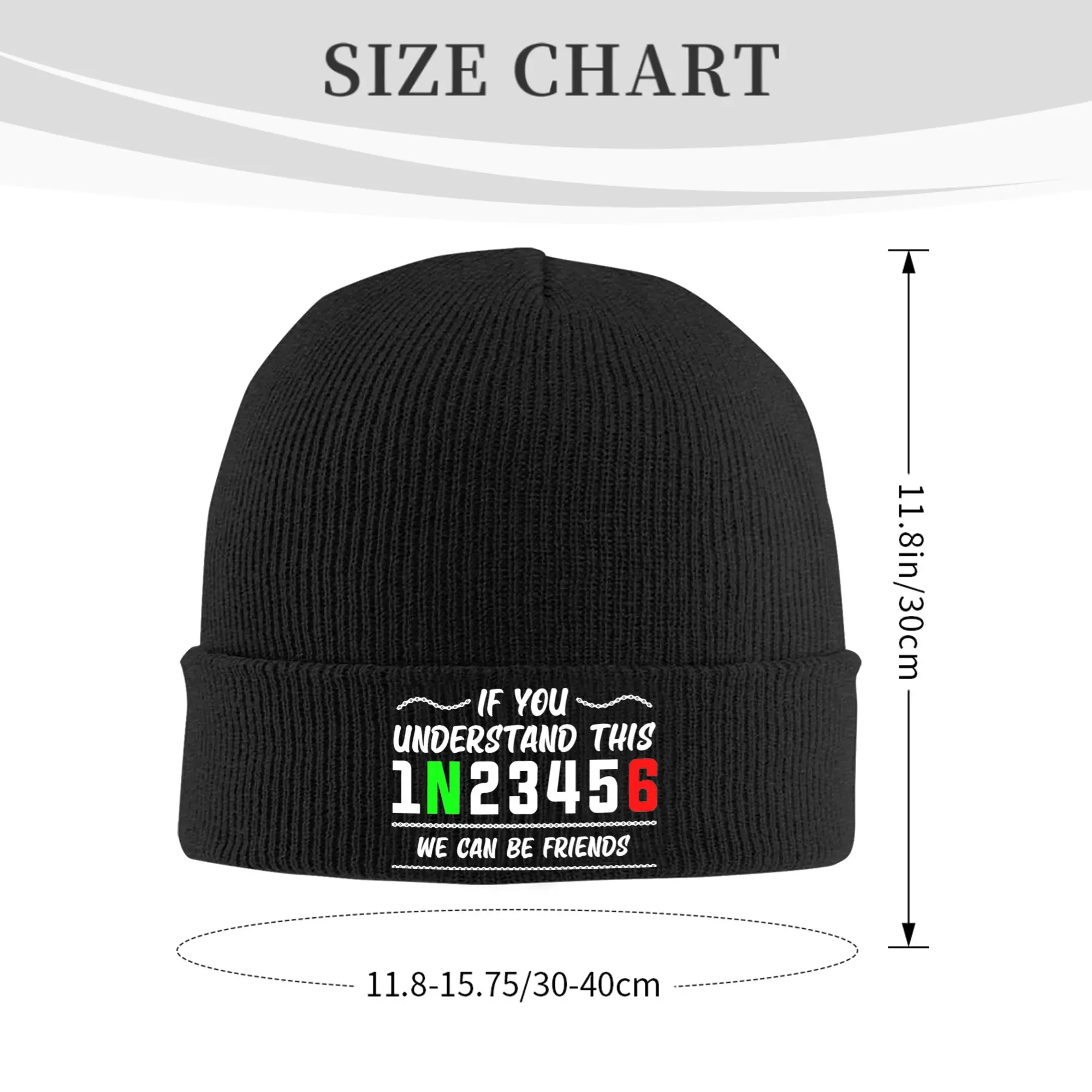Understand Motorcycle Gear Biker 1N23456 Knitted Hat for Women Men Beanies Autumn Winter Hats Acrylic  Crochet Caps ,