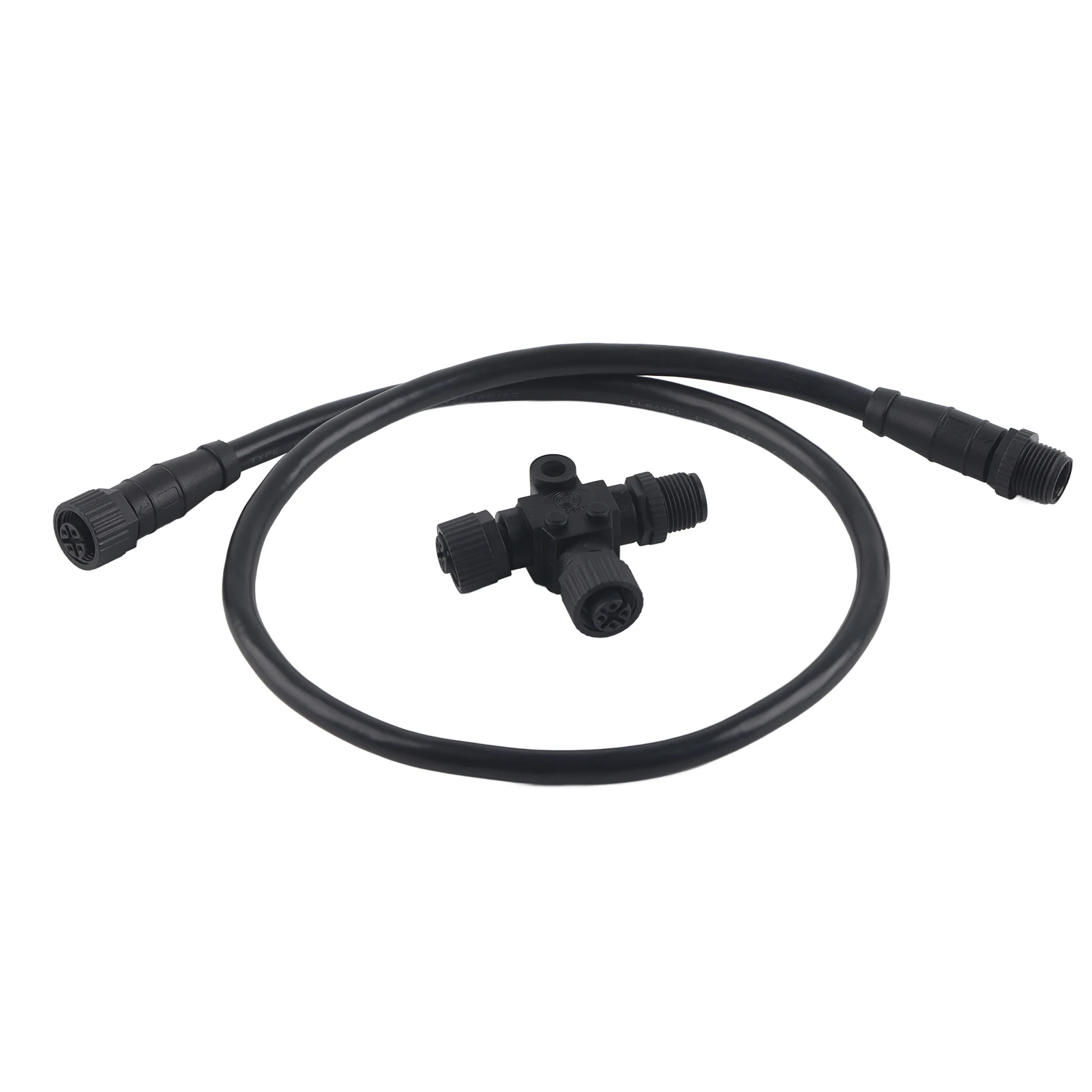 For NMEA 2000 Drop Backbone Cable with T‑Connector  Pin Waterproof  0.5m for  Networks Tees Terminator T‑Connector