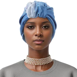 Winter Latest Women Muslim Velvet Knot Turban India Headscarf Beanie Bonnet Ladies Head Wraps Bandana India Hat Chemo Cap