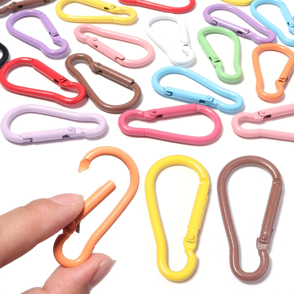 10 pièces de fermoirs à ressort en aluminium en forme de gourde, clips mousquetons ouvrables, crochets pour sacs DIY, porte-clés, chaînes pour chiens, fabrication de bijoux