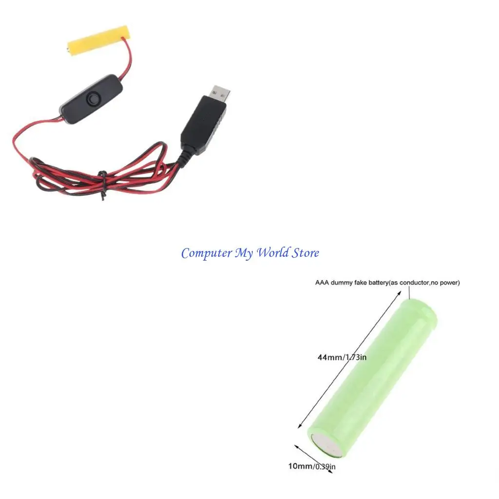 

USB Power Converter AAA Battery Replace 3Pcs 1.5V AAA Batteries for Remote Control LED Light Electronic Toy