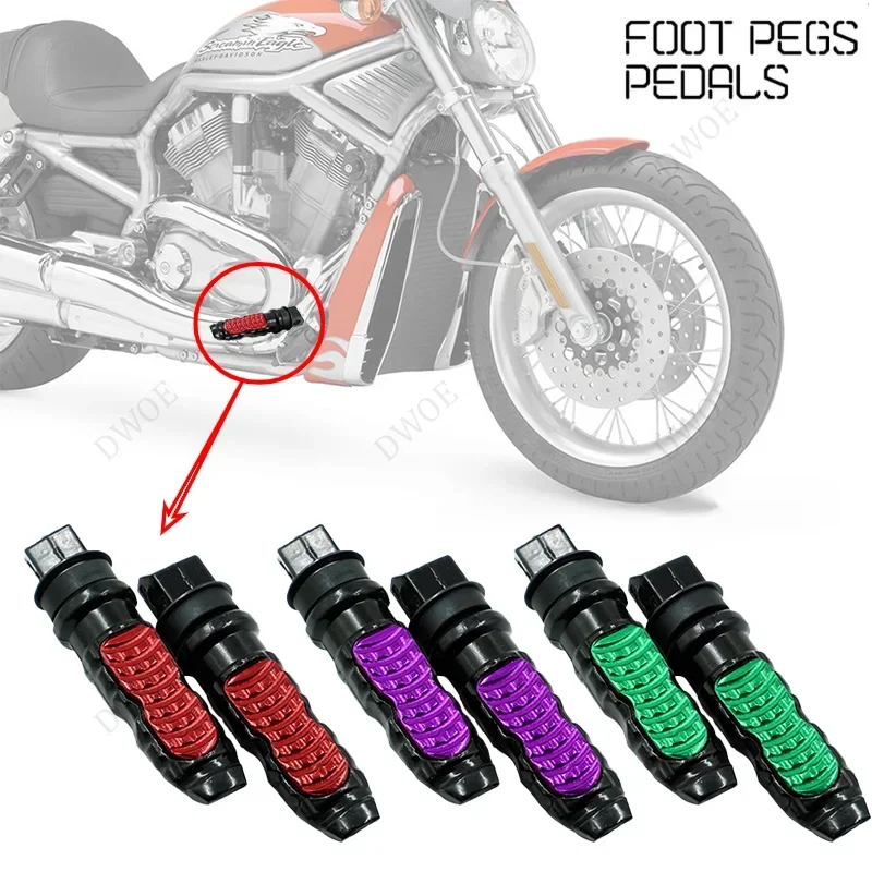 

Motorcycle Universal Aluminum Rear Passenger Foot Pegs Pedals 2Pcs/set Footrest Scooter Foot-Peg Motorbike Pedal Modification