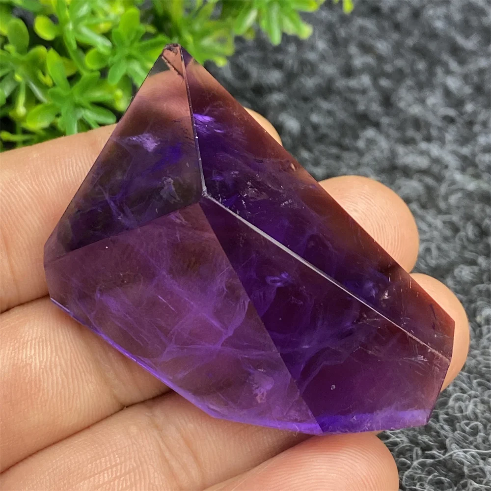 

Natural Transparent Geometric Amethyst Polyhedron Irregular Ore Specimen Reiki Healing Gemstone FengShui Crystal Gift Home Decor