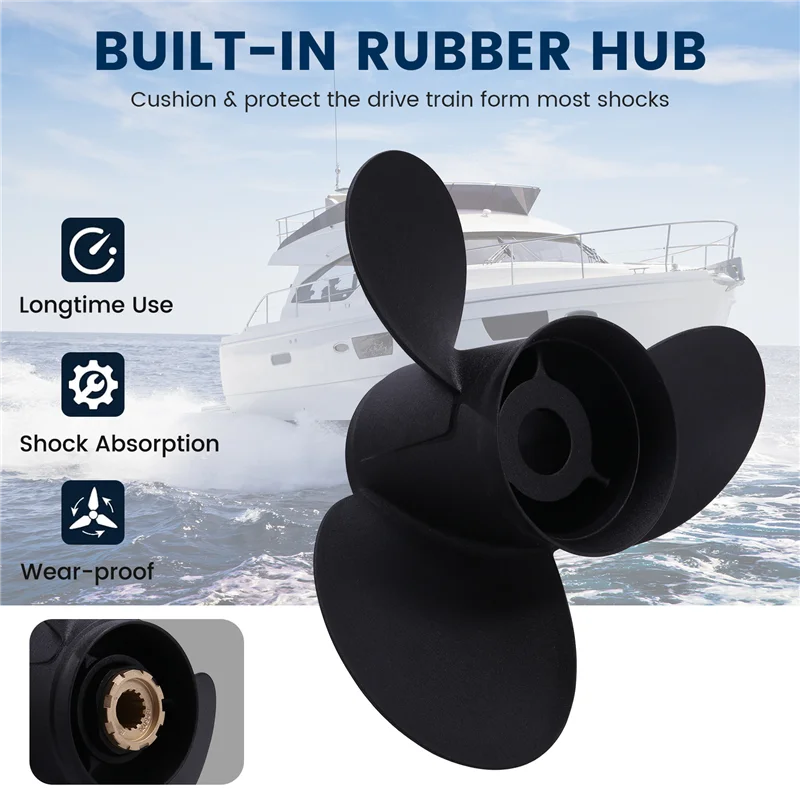 A80X-14 1/2X19 48-832830A45 مروحة القارب 15 سبلاين مناسبة للزئبق 130-300 HP RH