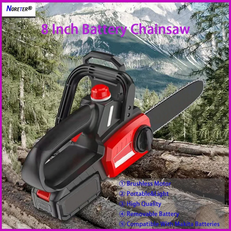 1800W Brushless Chainsaw Removable Lithium Battery Wood Cut Saw Cordless Chain Saw For Makita 18 V Battery Chainsaw Power Tools