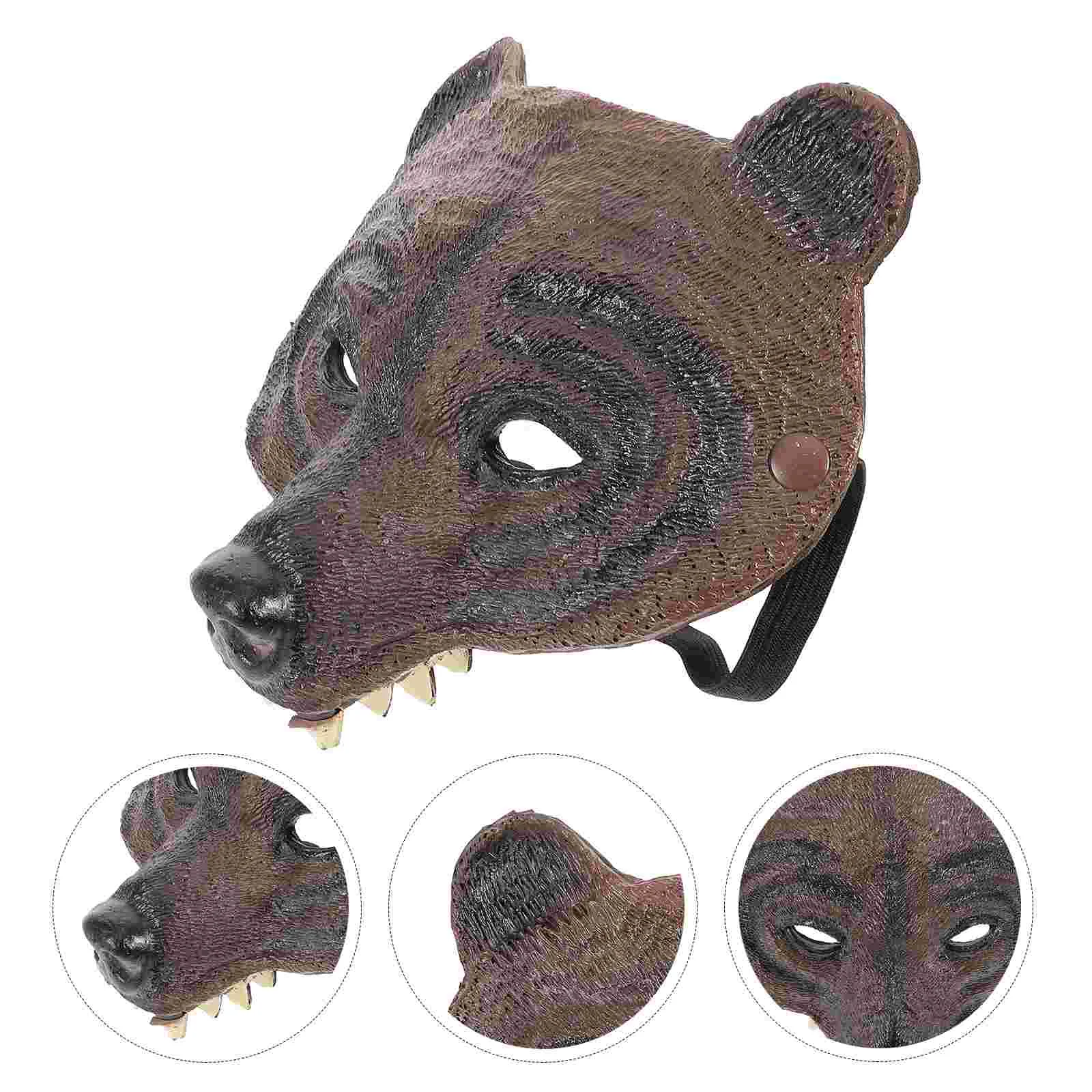 

Black Bear Mask Mini Masquerade Masks Pu Fox Costume Adult Bunny Prom Face Men Mardi Gras Kit Man Miss Facial