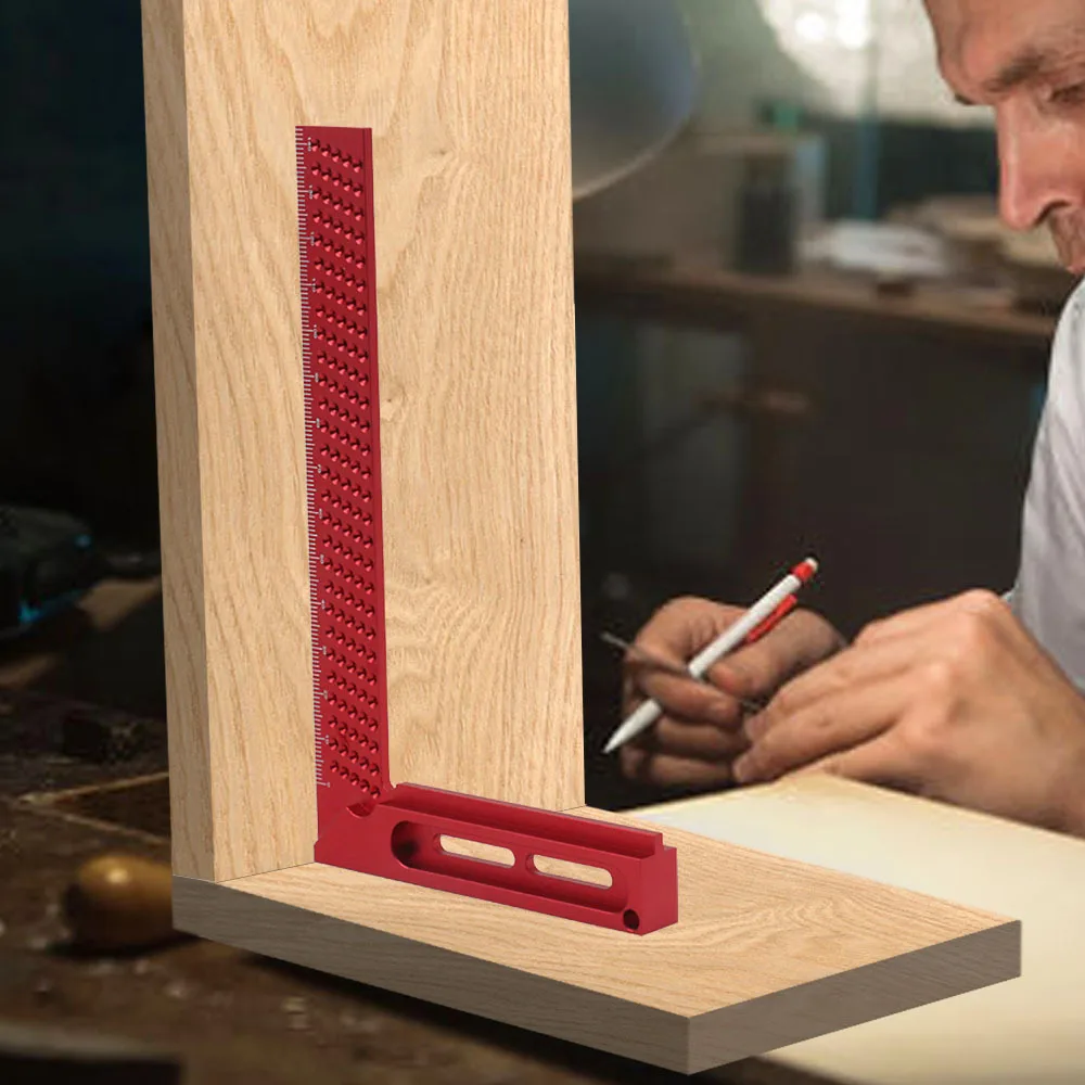 160 مللي متر الدقة مربع قياس وسم الكتابة ، الألومنيوم قياس الارتفاع النجارة عبر معايرة ثقب حاكم أدوات القياس