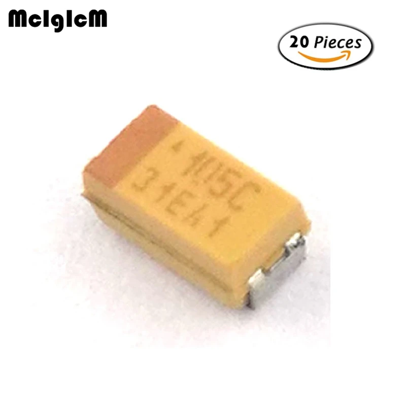 MCIGICM 20 قطعة 3216 1 فائق التوهج 16 فولت مكثف التنتالوم مصلحة الارصاد الجوية