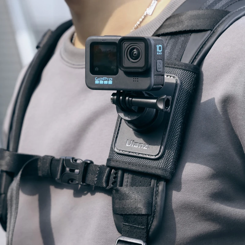 Ulanzi Go-Quick II Magnetic Backpack Clip Mount for Action Cameras Smartphones Quick Release Backpack Clip Mount with Phone Clip