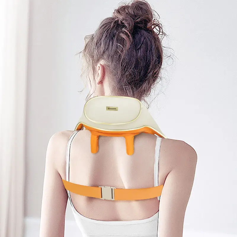 

Mini Cervical Spine Massager Neck Shoulder Trapezius Muscle Massager Home Use Rechargeable Kneading Heating Massager