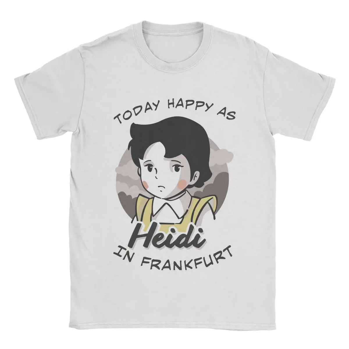 Camiseta Estampada Unisex de Cuello Redondo, Estilo Verano 2026, Heidi, Alta Calidad, Moda, en Frankfurt
