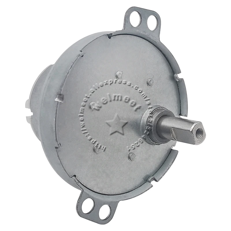 JS-50T(S) DC Gear Motor 3-24V High Torque Reduction Motor 2-200RPM Electric Micro Motor Dual-D Shaft Metal Housing Plastic Gear