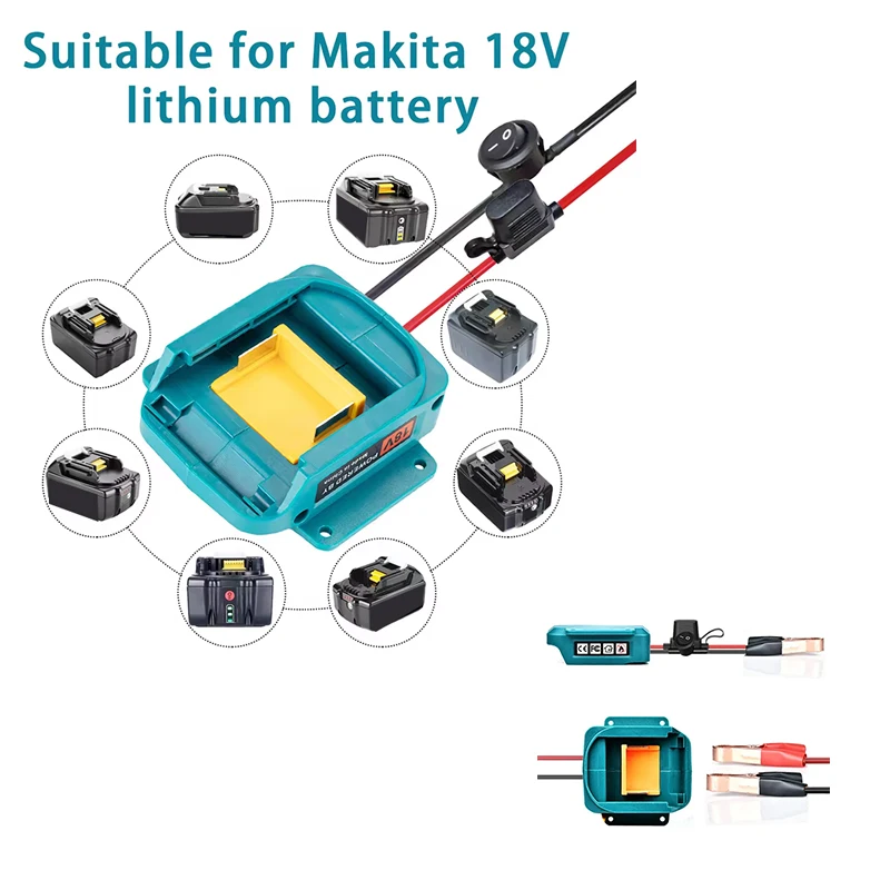 

Для литий-ионного аккумулятора Makita 18 в BL1840,BL1850,BL1860 и т. д., крепление адаптера аккумулятора «сделай сам», Конвертируемые аксессуары