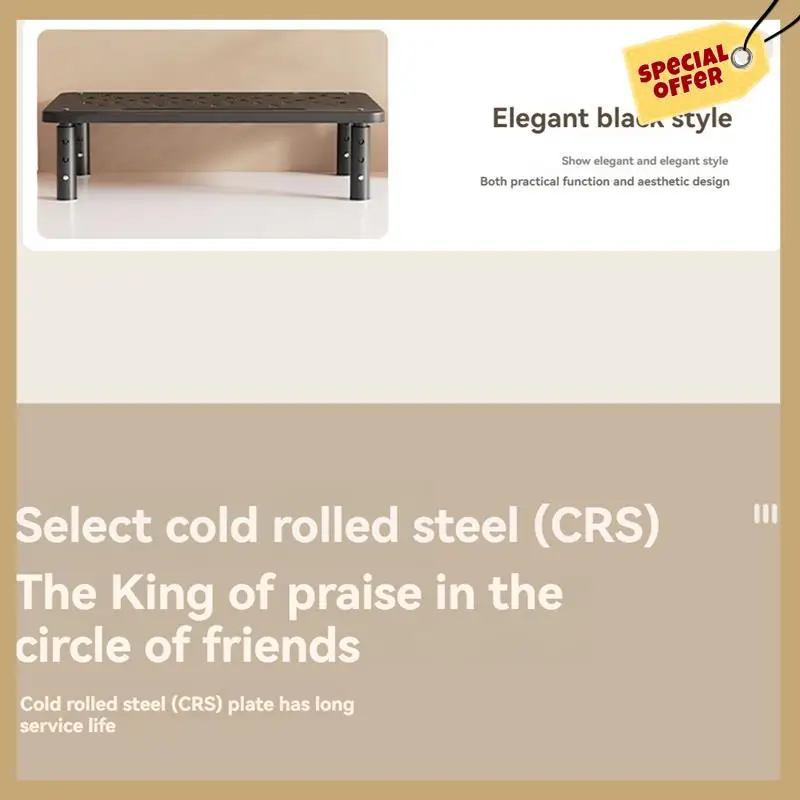 Stable Performance-Adjustable Desktop Monitor Stand Display Stand Screen Rack Holder For Office, Studio, Study & Students A