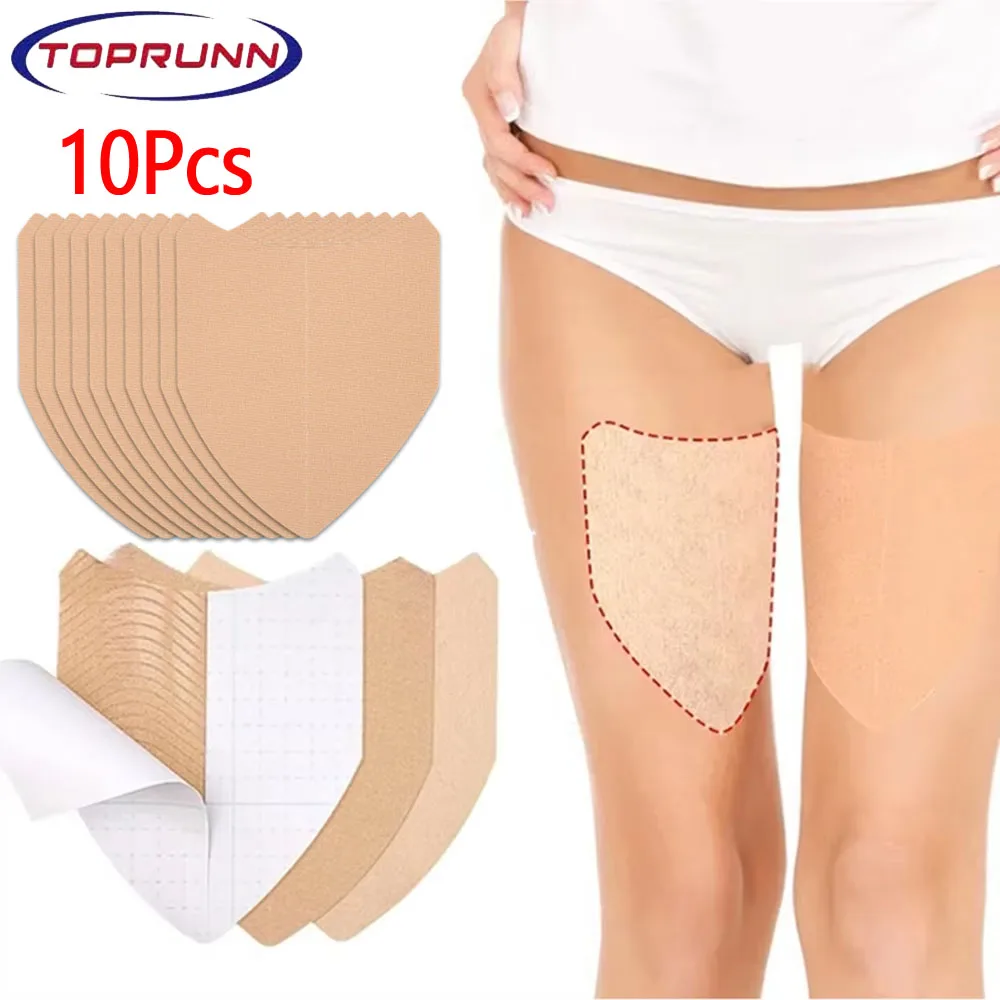 

10PC Thigh Inner Anti Chafing Stickers,Invisible Thigh Anti Friction Pads,Anti-Chafing Skin Sweatproof Skin Protection Patch