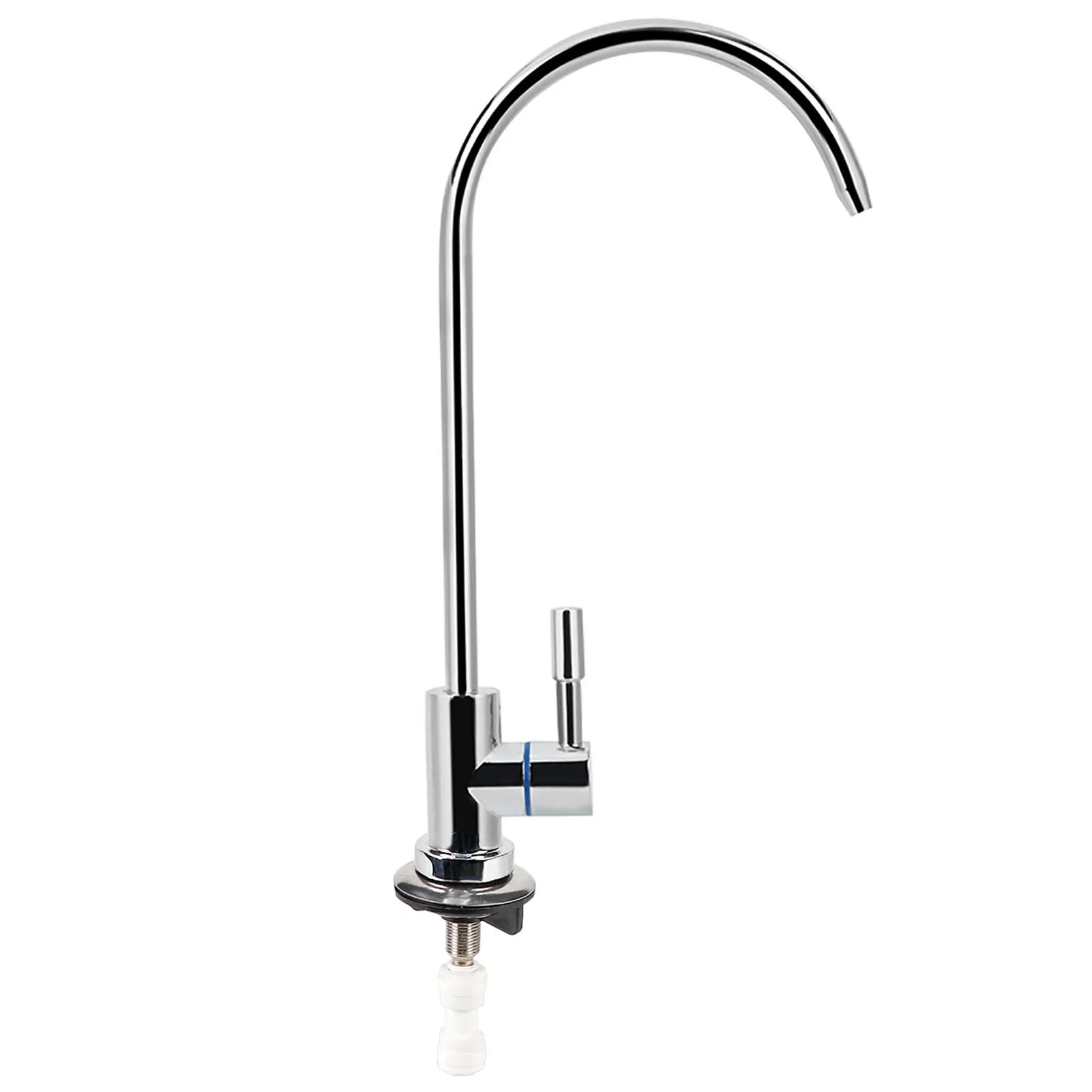 Filter Faucet 360 Degree Rotating Drinking Water Faucet Rust  Chrome Finishing 304 Stainless Steel for 1/4in Tube for Home