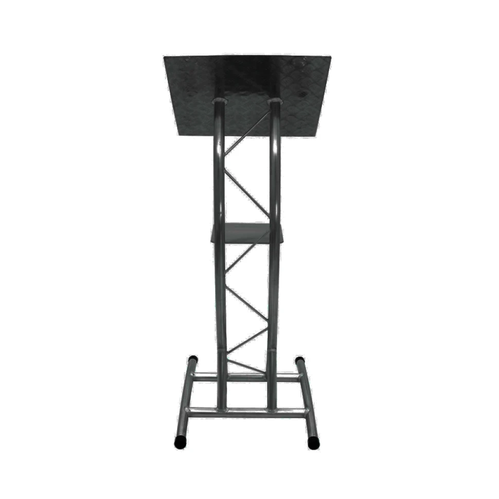 Hooqu Truss de aluminio RP-3 Púlpito de tránsito plateado Soporte de podio Púlpito de estante Inc