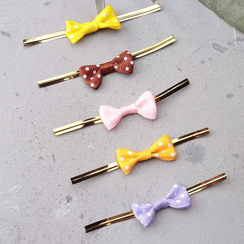 100 sztuk Mix Różne urocze kokardki Twist Ties Decor Ribbon Bows for Sealing Gifts Bakery Cake Cookie Candy Lollipop Bag Packaging 8cm