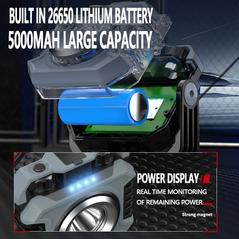 LiitoKala LF-786 Work lights+26650 5000mAh Battery