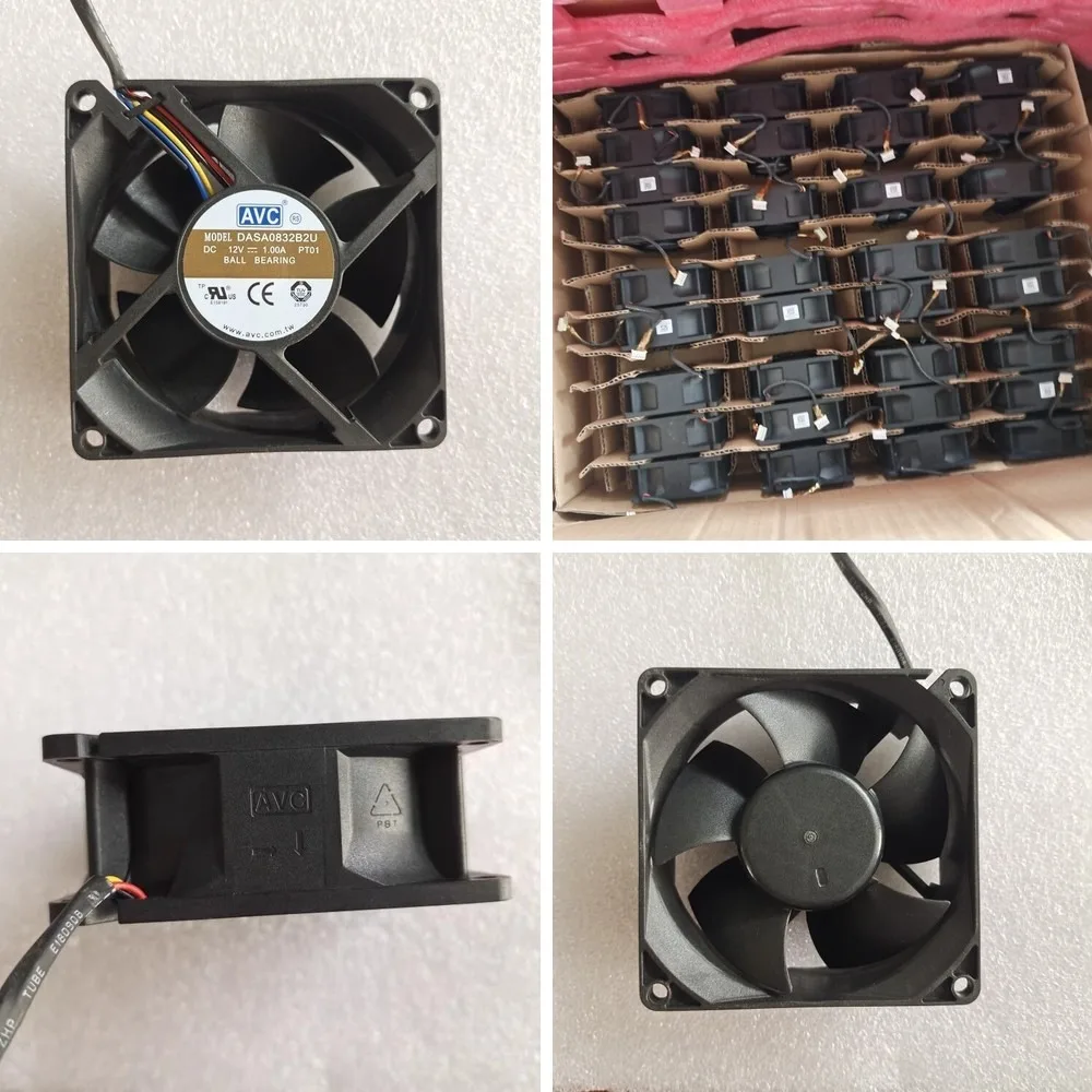 

For AVC DASA0832B2U 8032 12V 1.0A 8CM 4-wire dual ball fan with large airflow