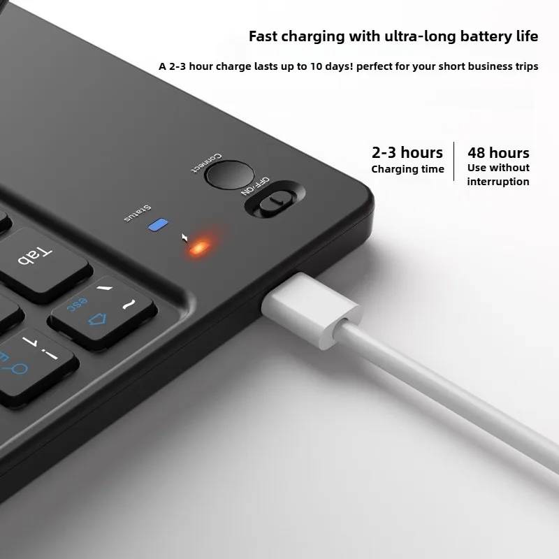 لوحة مفاتيح بلوتوث محمولة قابلة للطي لأجهزة IOS/Android/Windows اللوحية للهاتف المحمول ولوحة المفاتيح المحمولة وملحقات الكمبيوتر