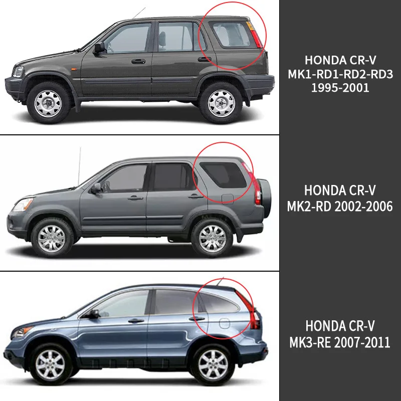 4/6Pcs Car Side Window Deflectors For Honda CRV CR-V Window Visor Awnings Shelters Rain Sun Wind Protectors Guards Weathershiled