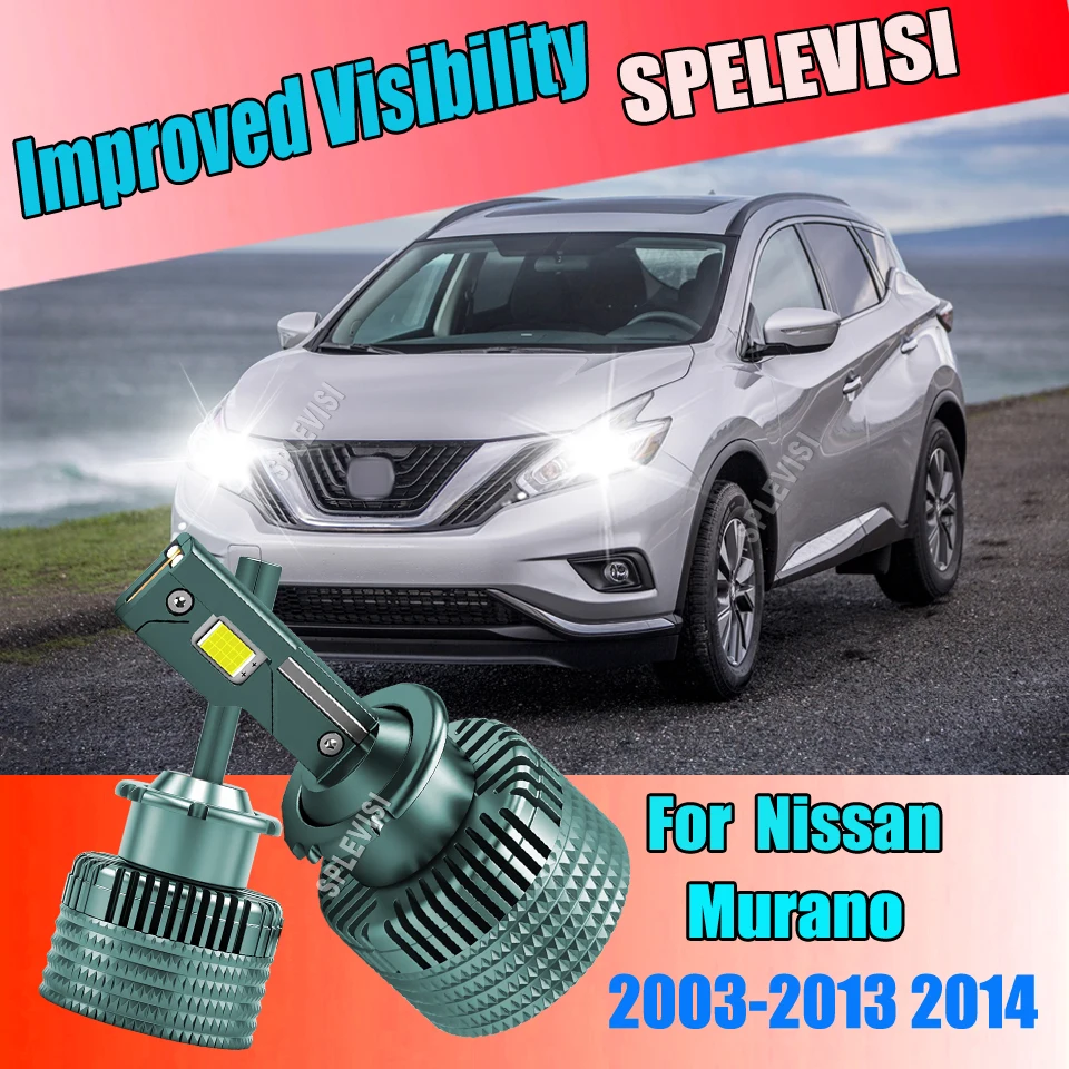 

D2S LED 6000K White Car Headlights Single copper tube & copper substratesFor Nissan Murano 2003 2004 2005 2006 2007 2008-2014