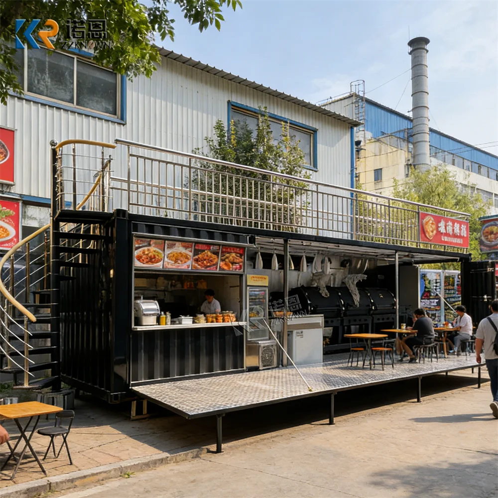 Outdoor Waterproof Mobile Bar Mobile Portable Kiosk Container Restaurant Portable Modern Container Bar With Kitchen