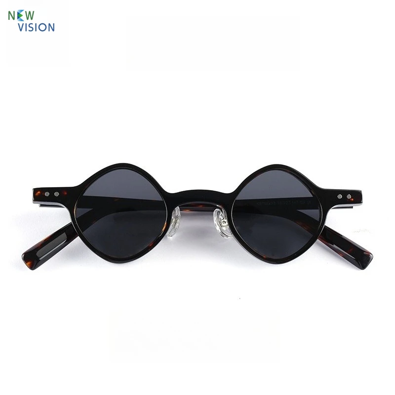 

2025 New Retro Sunglasses for Women Tortoiseshell Black Lens Acetate Small Frame Outdoor Sun Shading UV400 Handmade SUN GLASSES