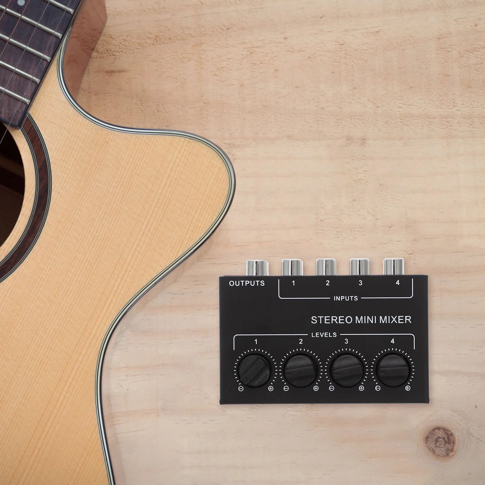 

Channel Audio Portable 4 Channel Mixer Mini Stereo Passive Mixer For Live Streaming Recording Dj Equipment