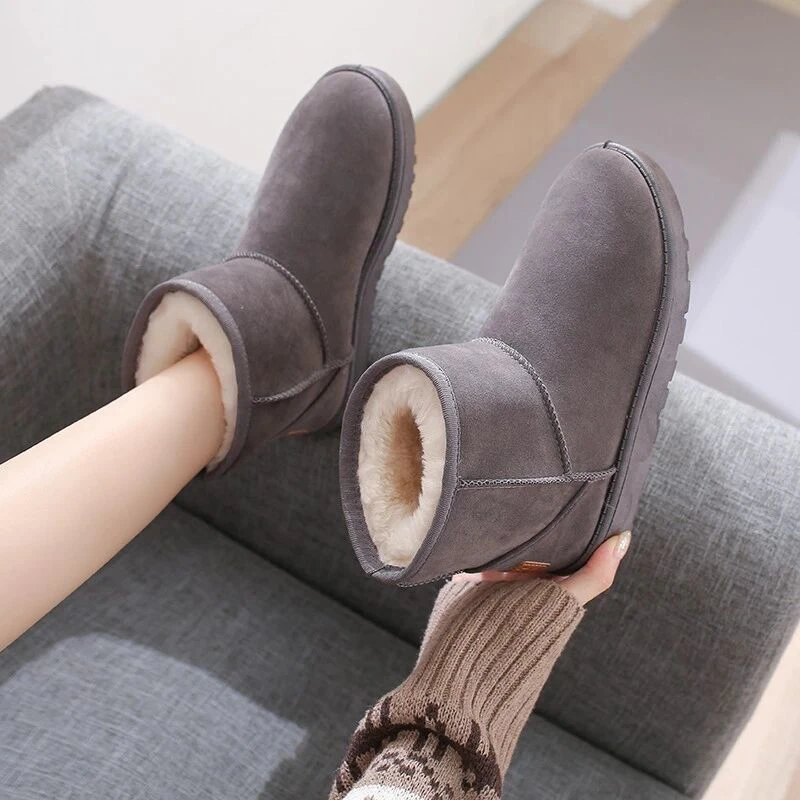 Große Größe 41 Damenschuhe Schneestiefel Winter Plus Samt Dicke Plateaustiefel Plüsch Warme Baumwollschuhe Stiefel Damen Größe 36-41 – Detail 2