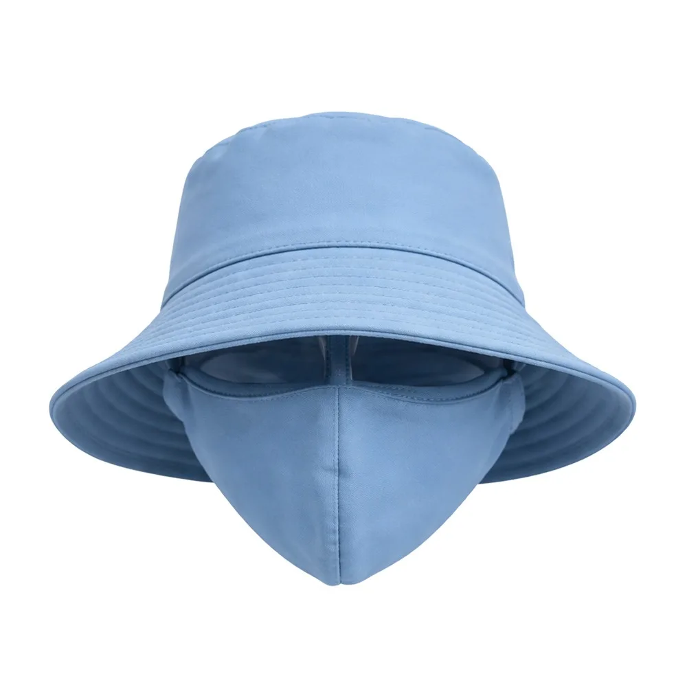 

Fashion With Mask Agricultural Work Hat Wide Brim Protect Neck Anti-uv Fisherman Hat Dust Mask Hat Tea Picking Cap Outdoor