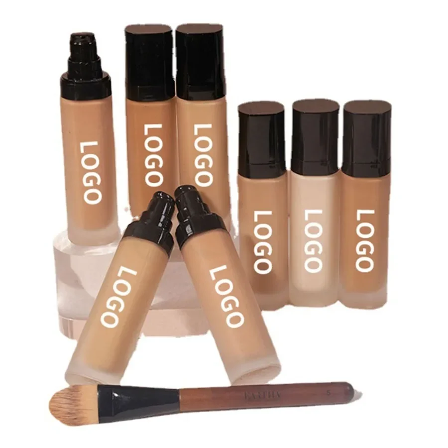 Private Label 13colors Oil Control Liquid Foundation Long Lasting Full Coverage Not Taking Off Makeup Waterproof Makeup Bulk