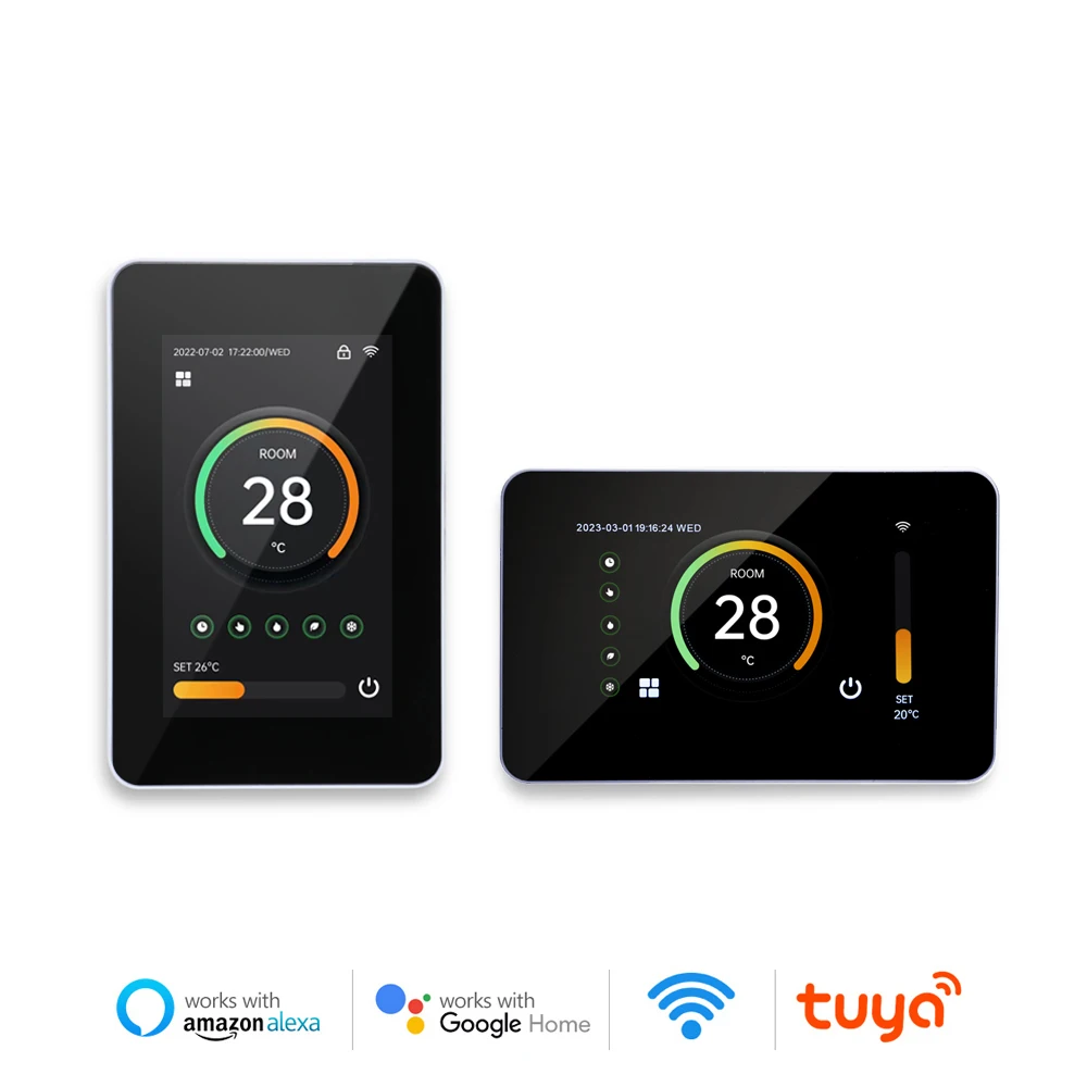 Termostato inteligente Tuya WiFi, controlador de temperatura Celsius de calefacción con/Fahrenheit, pantalla táctil LED, funciona con Alexa y Google Home
