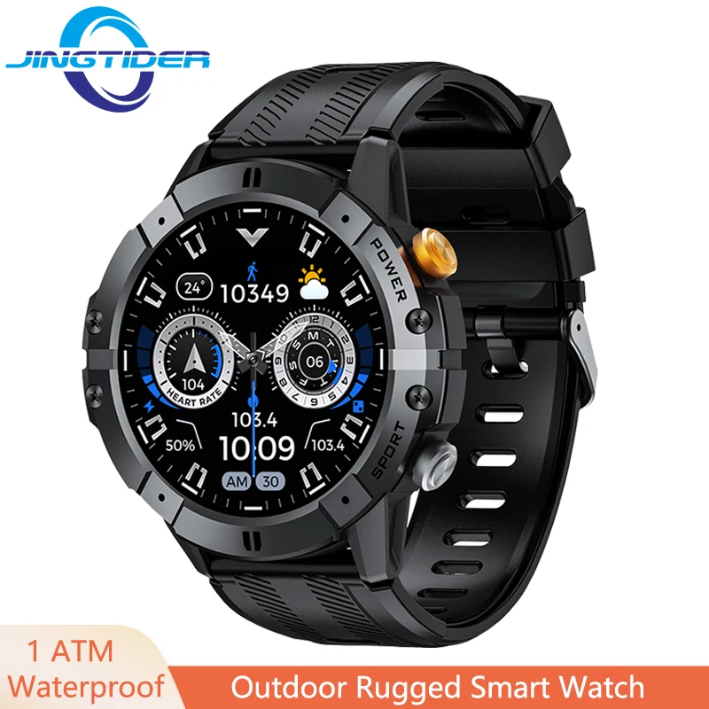 JingTider C29 Smart Watch Rugged Outdoor Sport Smartwatch Bluetooth Call Men 1ATM impermeabile schermo rotondo Fitness Health Tracker