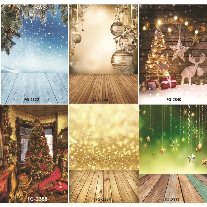 

SHUOZHIKE Art Fabric Photography Backdrops Prop Christmas day and Floor Photography Background #5138