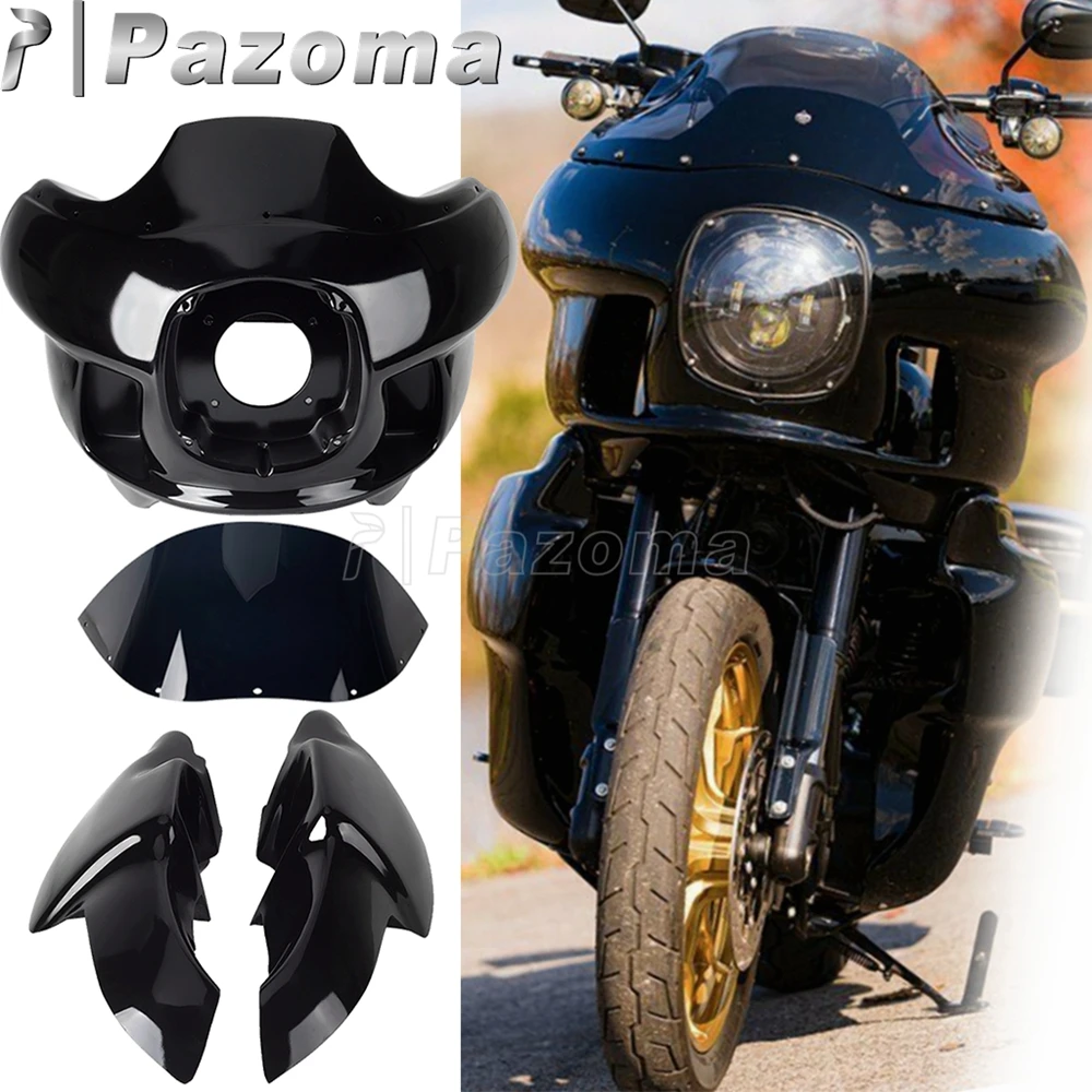 

Motorcycle 7" Headlight Upper Fairing Windshield Windscreen For Harley Softail 2018-2023 Low Rider Street Bob Standard Fat Bob