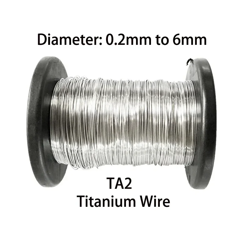 1-5Meter Pure Ti Alloy Metal Line TA2 Titanium Wire Diameter 0.2 0.3 0.4 0.5 0.6 0.8 1 1.2 1.5 2 2.5 3 4 5 6mm DIY Material