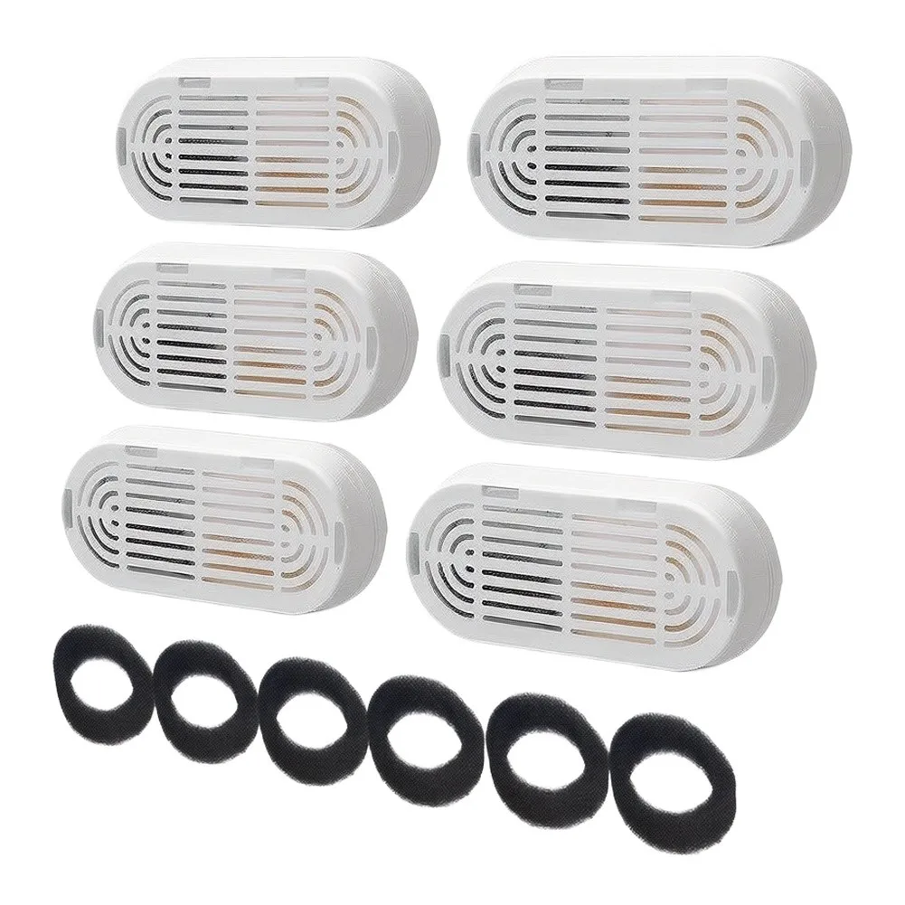 6 Piece Dog Fountain Filters Replacement for Pet Fountains Multi Layer Activated Carbon Resin 6 Piece Dog Fountain