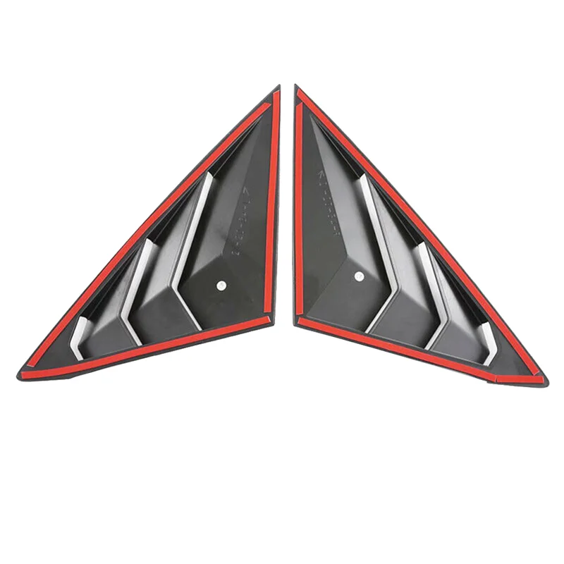

For Honda Civic 2022 2023 Hatchback Rear Side Vent Quarter Window Louver Shutter Cover Accessories Carbon Fiber Color-A61E