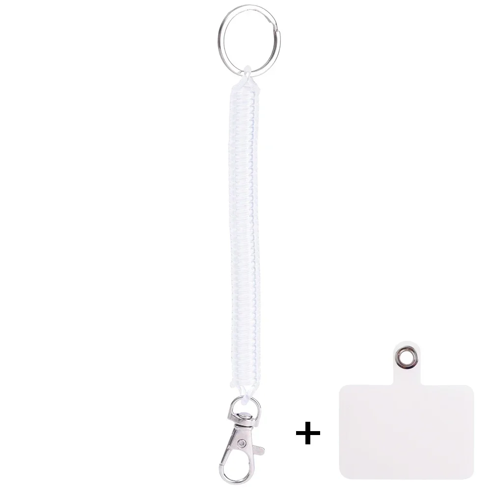 Retractable Coil Spring Keychain Phone Lanyard